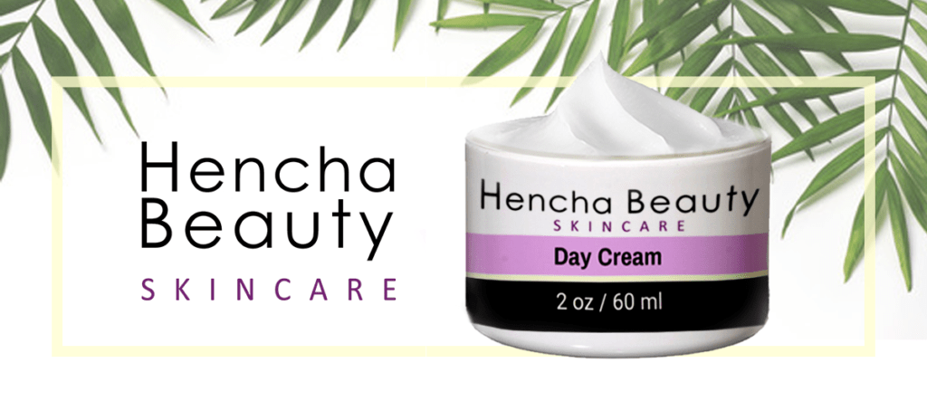 promotional design with skincare mockup for Hencha Beauty Skincare by Smays Designs